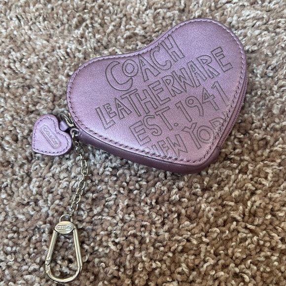 Coach Bags Coach Metallic Heart Shape Coin Purse Poshmark